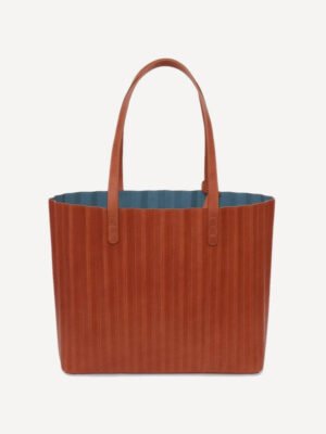 Debossed Leather Tote